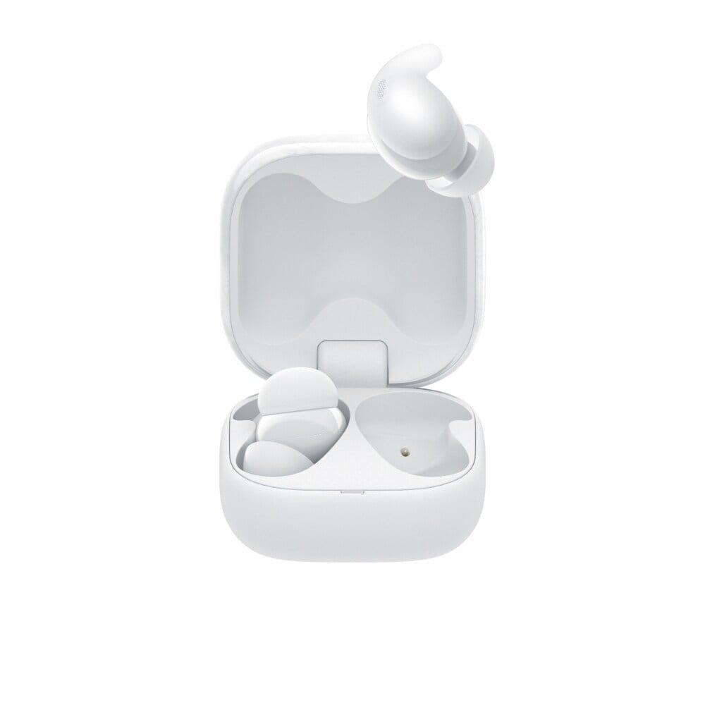 Sony LinkBuds Fit WF-LS910N Active Noise Cancelling Wireless Bluetooth Earbuds, Comfortable Fit with new supporters, High Call Quality with AI, Touchless Operation, White