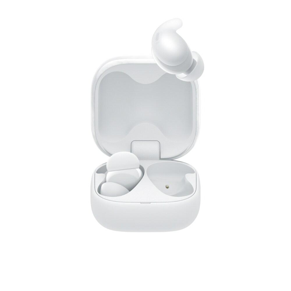 Sony LinkBuds Fit WF-LS910N Active Noise Cancelling Wireless Bluetooth Earbuds, Comfortable Fit with new supporters, High Call Quality with AI, Touchless Operation, White