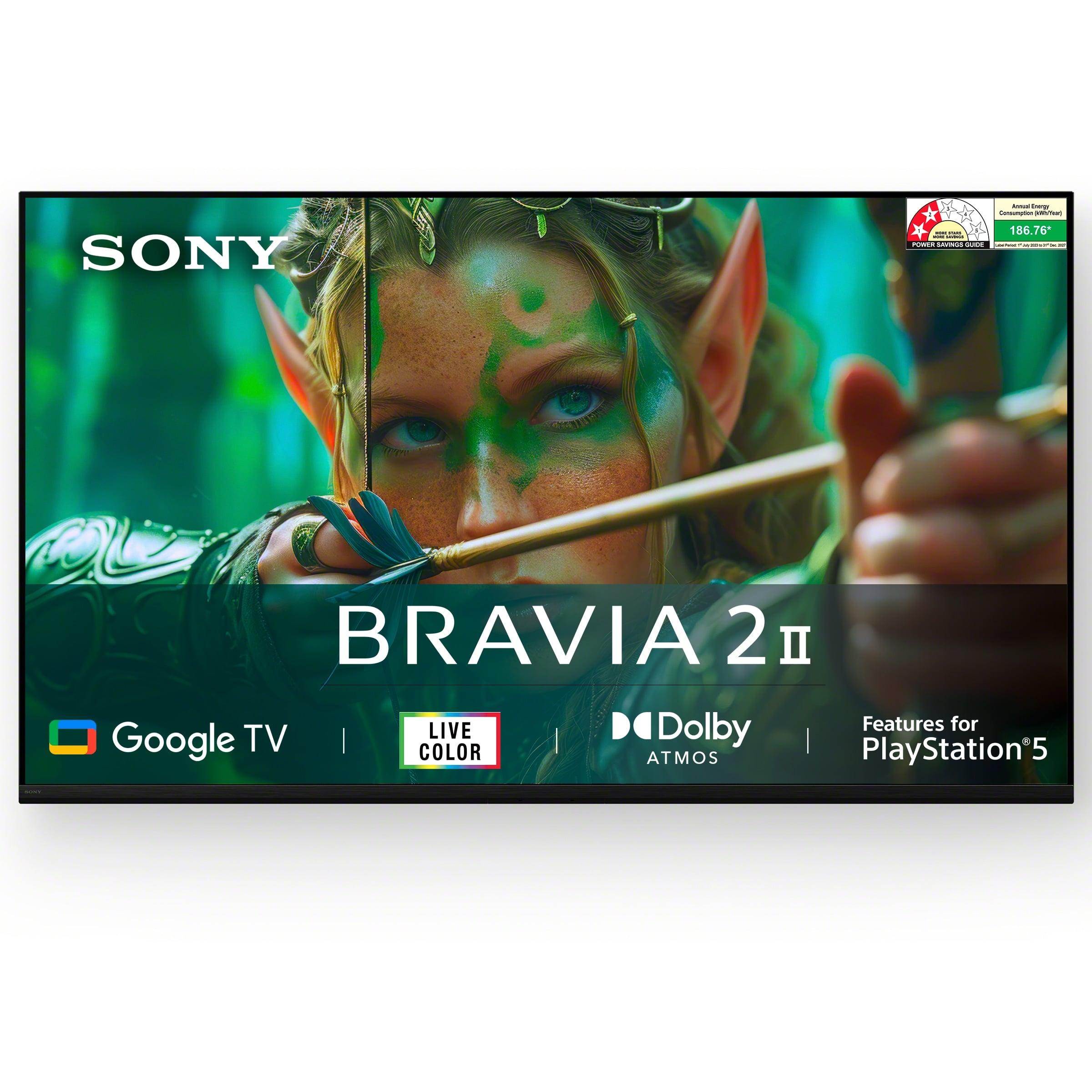 Sony 139 cm (55 inch) BRAVIA 2 4K Ultra HD Smart LED Google TV, K-55S25M2, Black