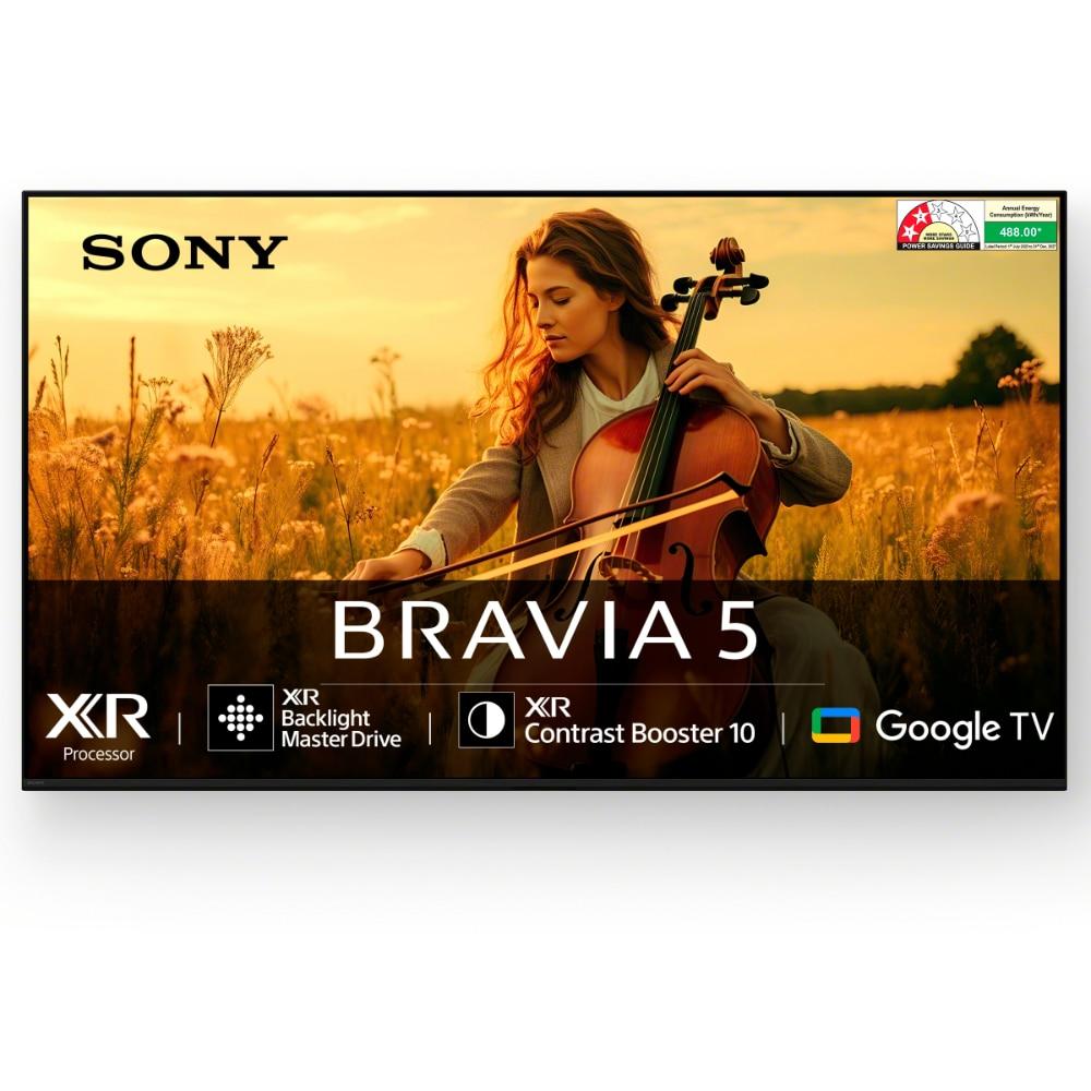 Sony 215 cm (85 inch) BRAVIA 5 4K Ultra HD AI Technology Smart Mini LED Google TV, K-85XR55A (Black)
