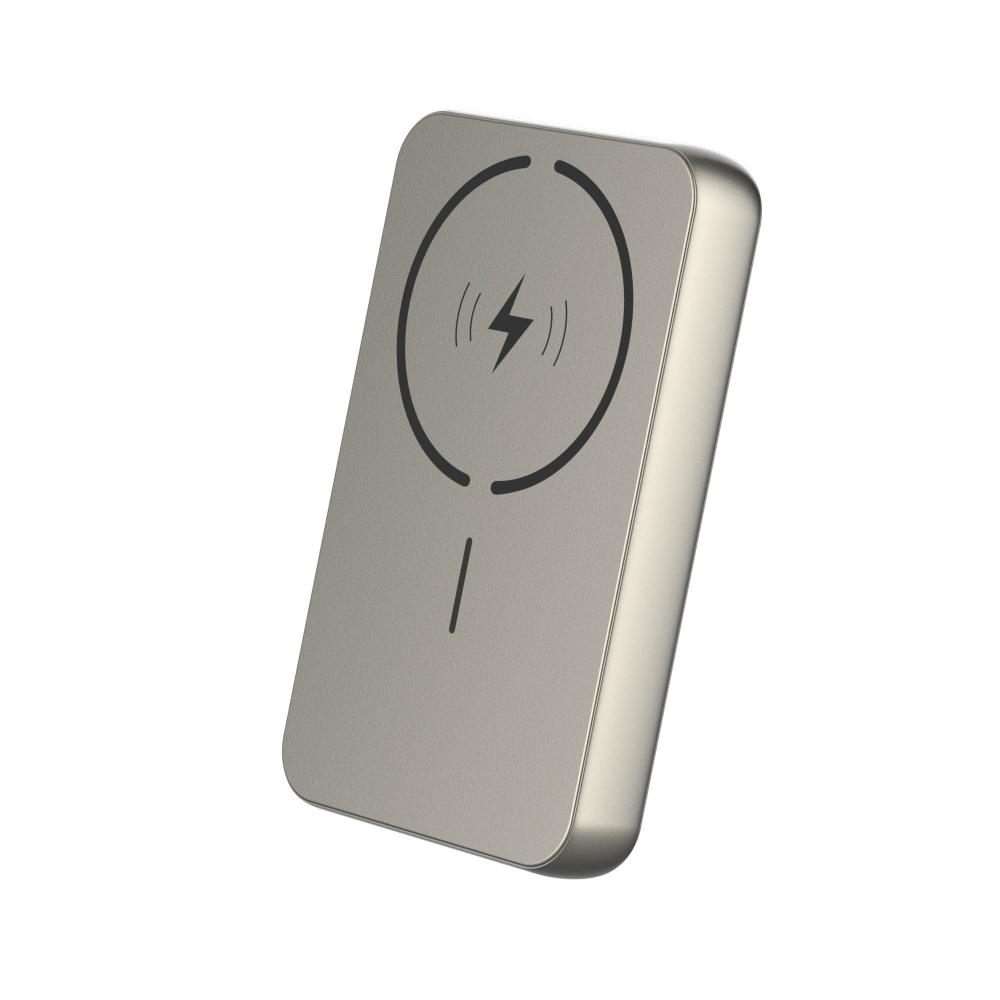 Stuffcool Click 10000 mAh Magnetic Wireless Power Bank, Titanium