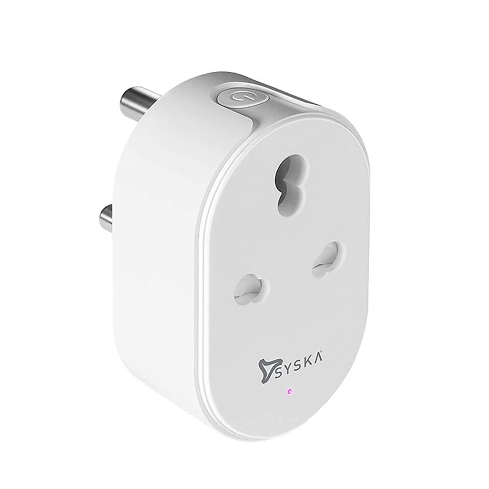 Syska Wi-Fi Smart Plug, for big Appliances (16A) Compatible with Alexa & Google Assistant and power meter