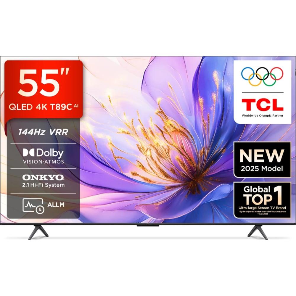 TCL T89C 139 cm (55 inch) QLED Ultra HD (4K) Smart Google TV with HVA Panel, 55T89C