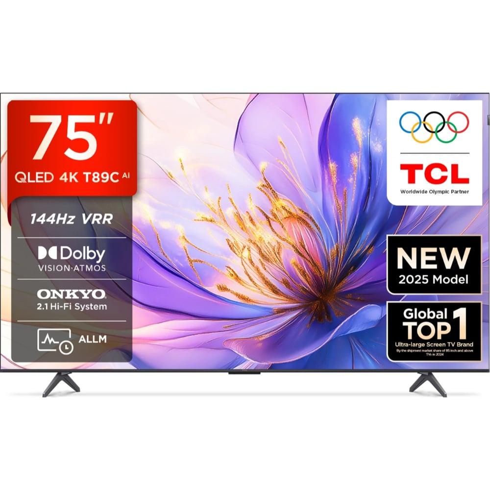 TCL T89C 189 cm (75 inch) QLED Ultra HD (4K) Smart Google TV with HVA Panel, 75T89C