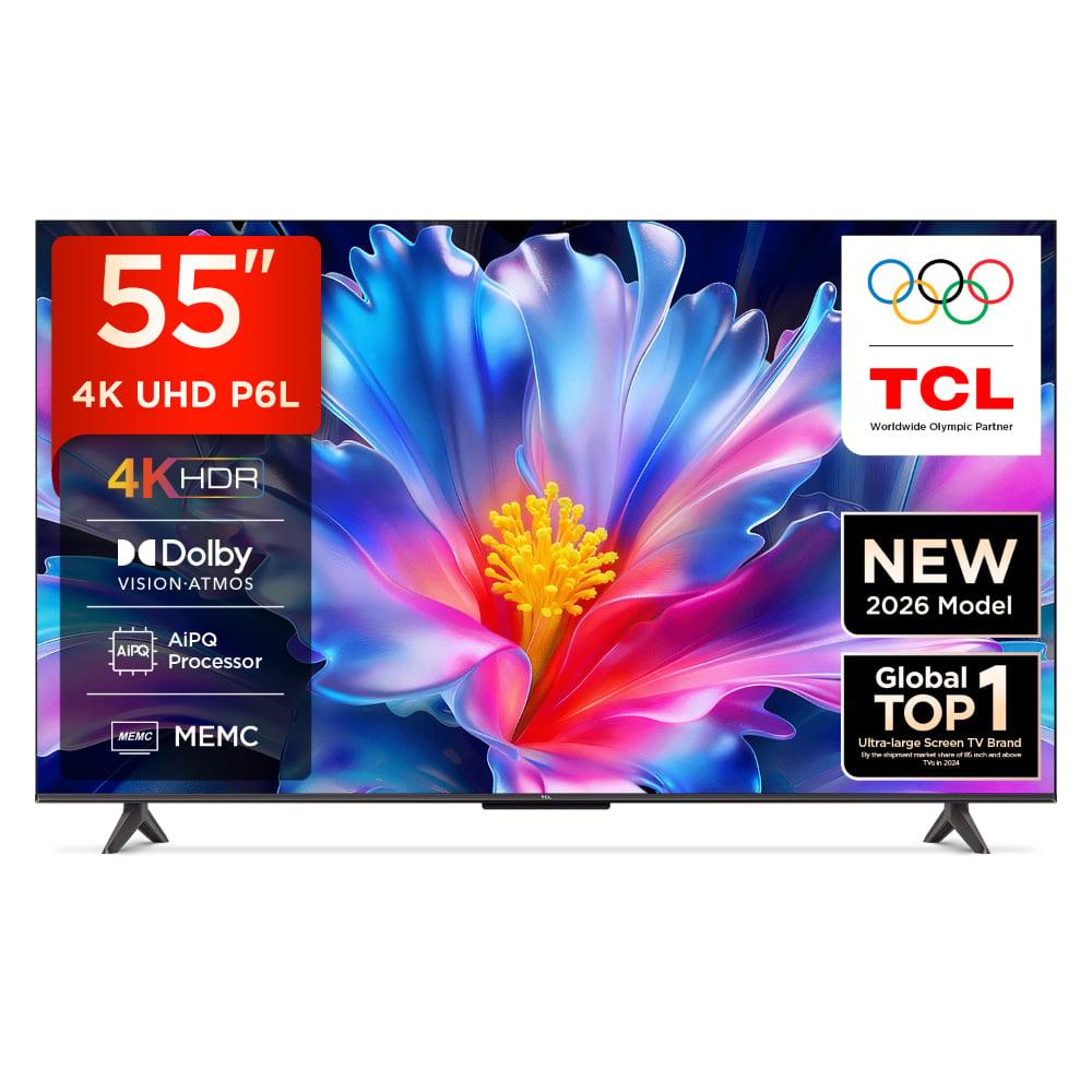 TCL 55P6L 139.7 cm (55 inch) Ultra HD Google TV, Black