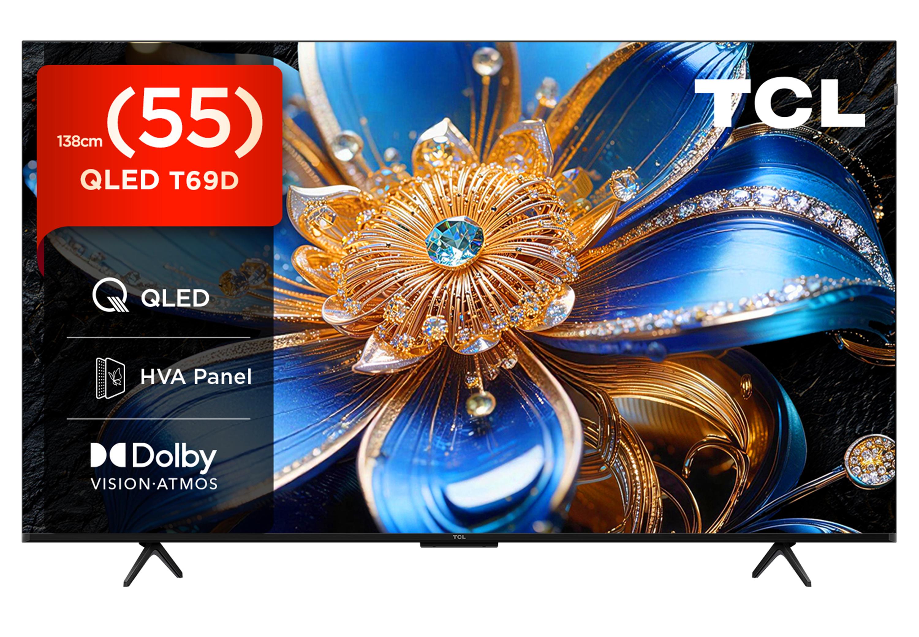 TCL 55T69D 139.7 cm (55 inch) QLED Google TV, Black
