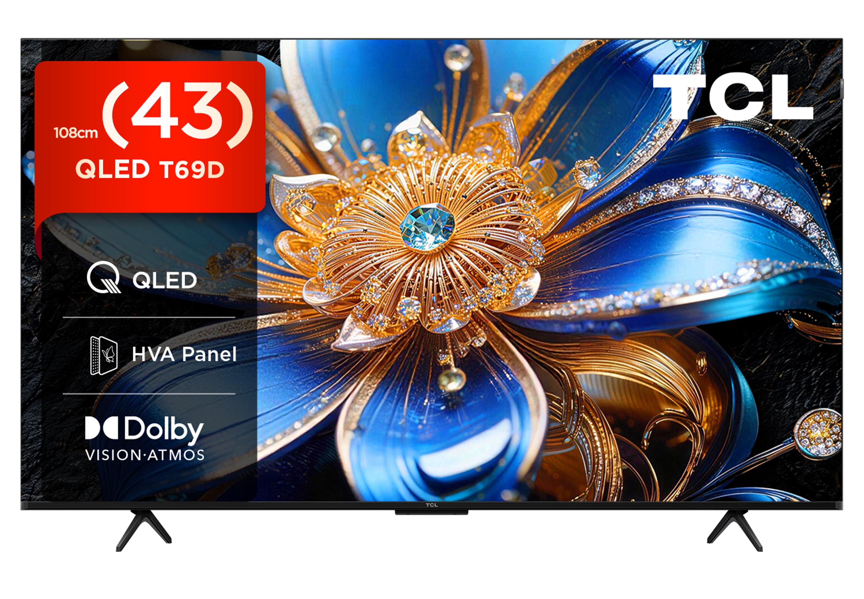 TCL 43T69D 109.22 cm (43 inch) QLED Google TV, Black