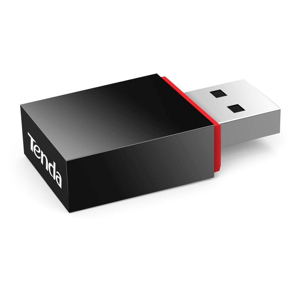 Tenda U3 WiFi Dongle 300Mbps USB Wireless Adapter, 2.4GHz, 2 Internal Antennas, USB 2.0, WPS, Soft AP Mode, Supports Windows 10 / 8.1 / 8/7 / XP, Mac OS 10.7 10.12, Linux (Black)