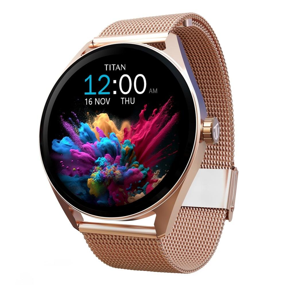 Titan Crest Smartwatch, Rose Gold & Rose Gold Mesh