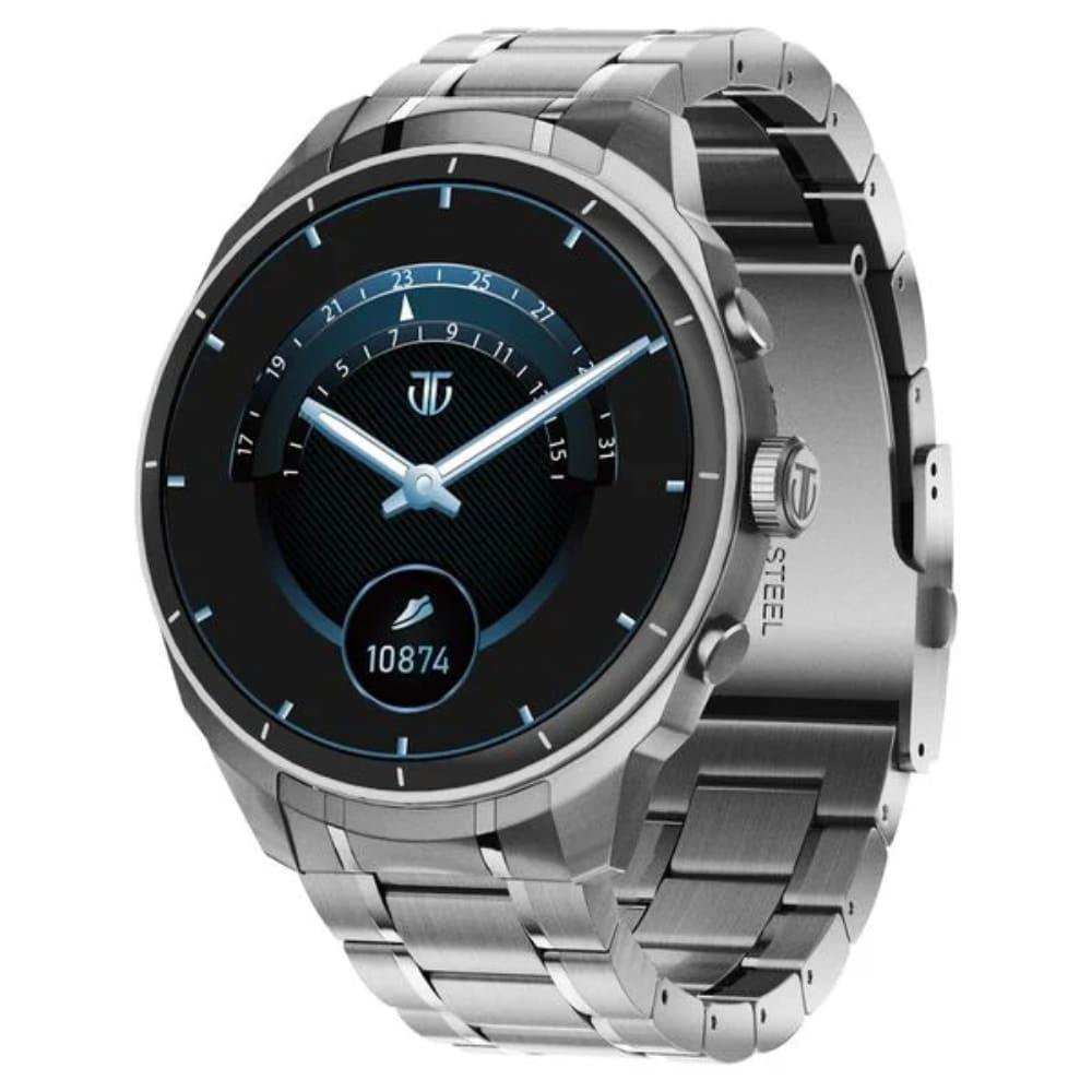 Titan Smart HERITAGE Smartwatch with 3.63 cm (1.43 inch) AMOLED Display, Silver