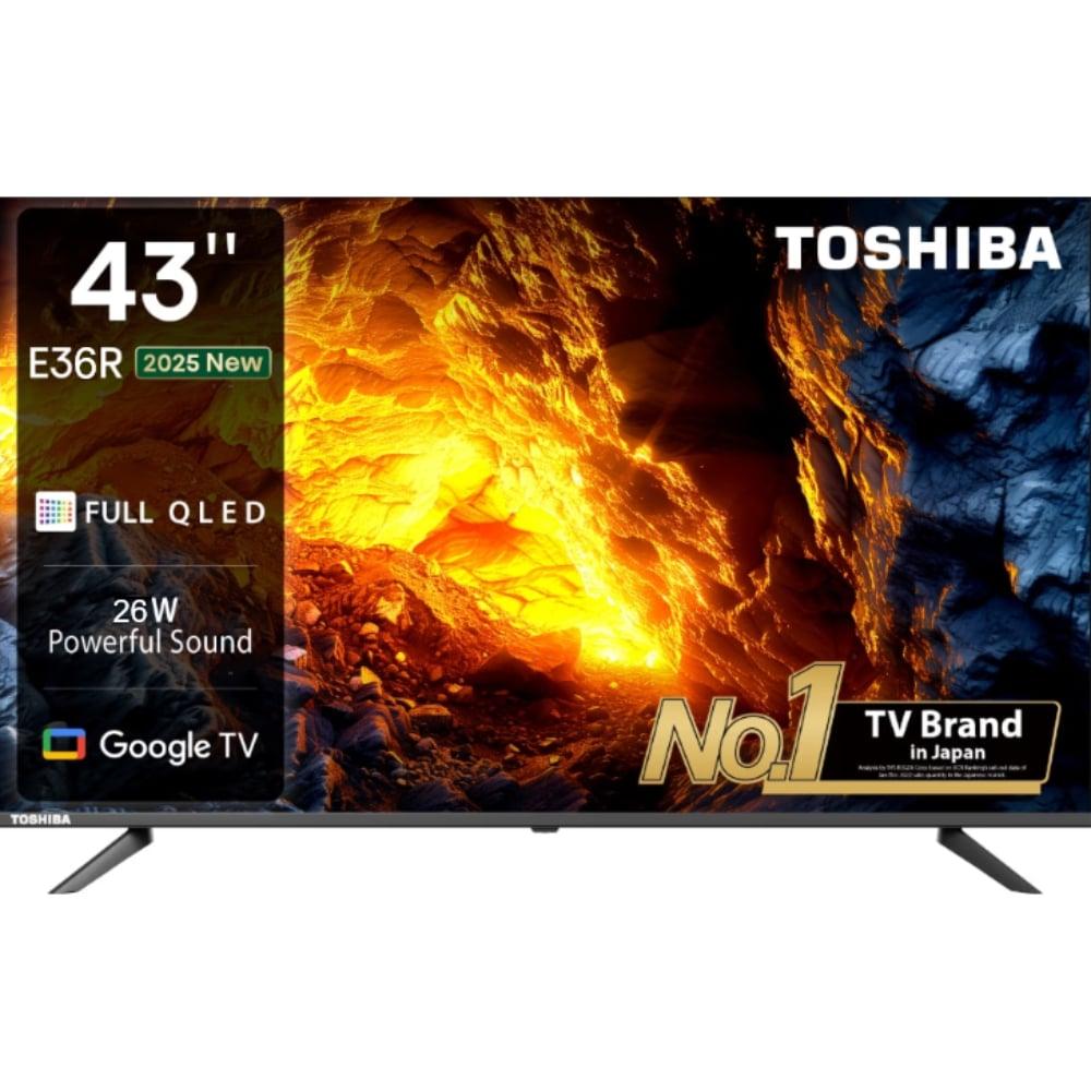 Toshiba 109.2 cm (43 Inch) FHD Google QLED TV, Silver, 43E36RP