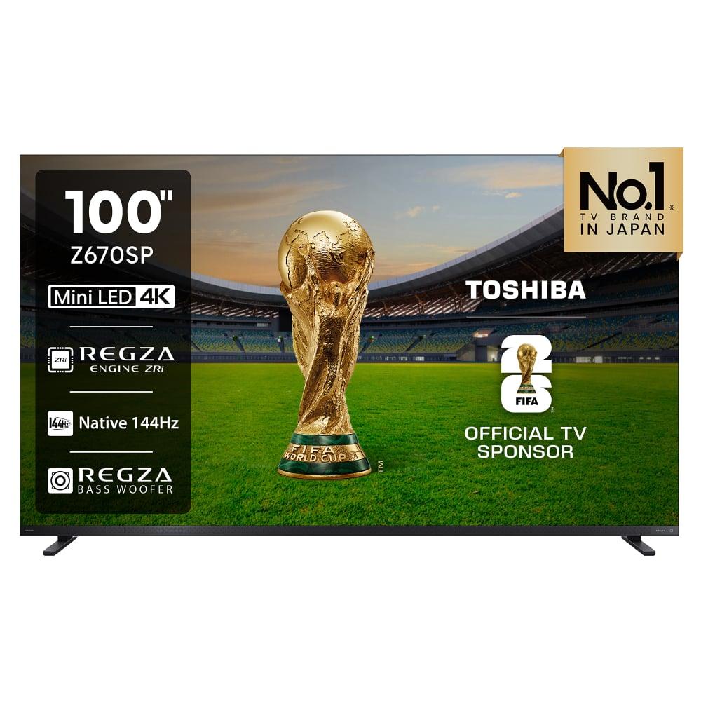 Toshiba 254 cm (100 inch) 4K MiniLED VIDAA TV, Black, 100Z670SP