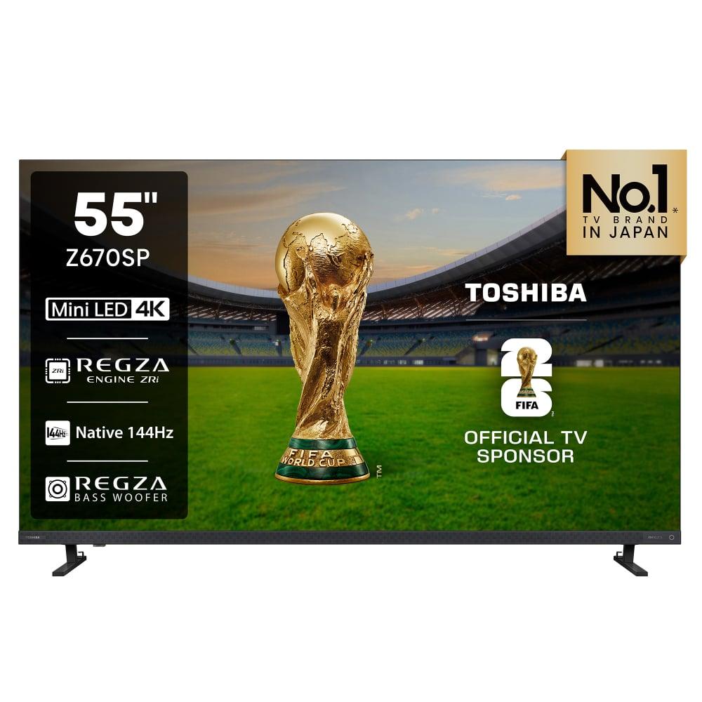 Toshiba 139 cm (55 inch) Ultra HD 4K Mini QLED TV, 55Z670SP, Black