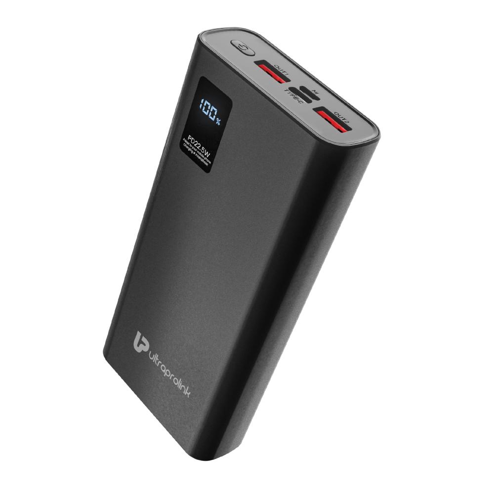 UltraProlink Juice-Up Pro+ 20000 mAh 22.5 W Power Bank, Black