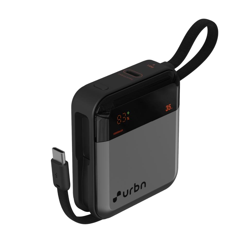 Urbn One Mini Volt 10000 mAh 35 W Power Bank, Grey, UPR125