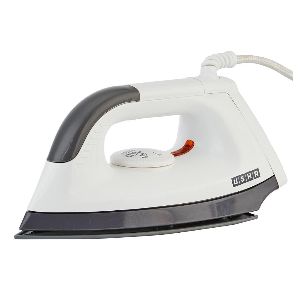 Usha 1602, 1000 Watts, Dry Iron,Shock Proof, Sole Plate Coating, Power Indicator, White