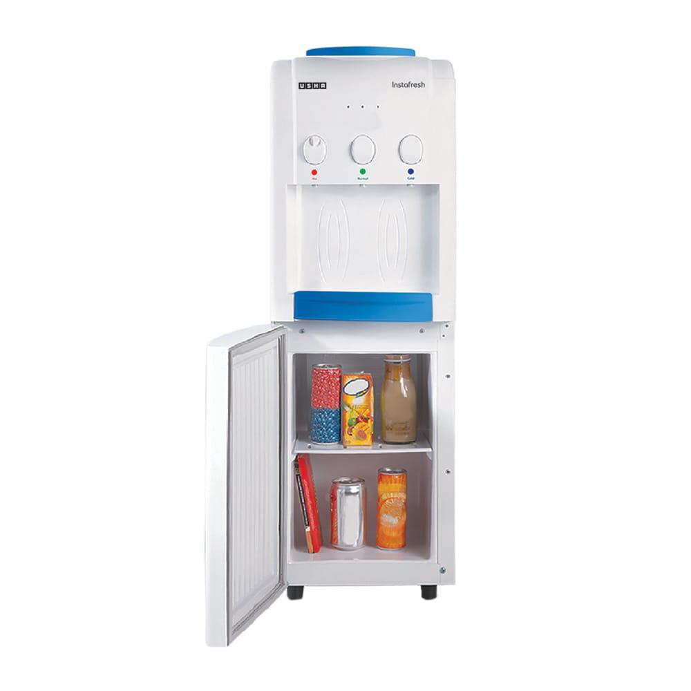 Usha Instafresh Floor Standing 18U FCC Bottled Water Dispenser with storage cabinet