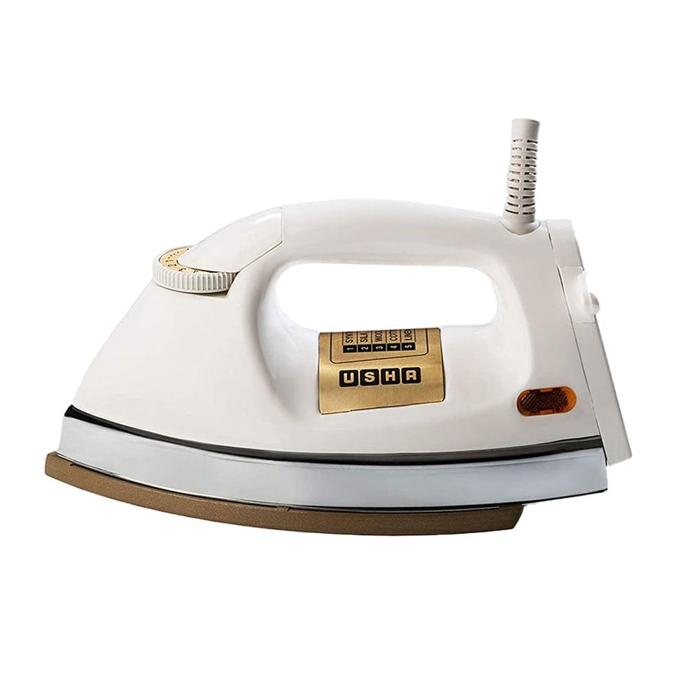 Usha EI 3710 Dry Iron 1000 W, 5 Fabric Settings, White