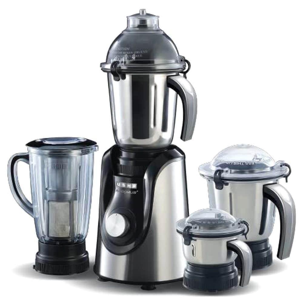 Usha Maximus Plus 800 Watt Mixer Grinder with 4 Stainless Steel Jar, Grey