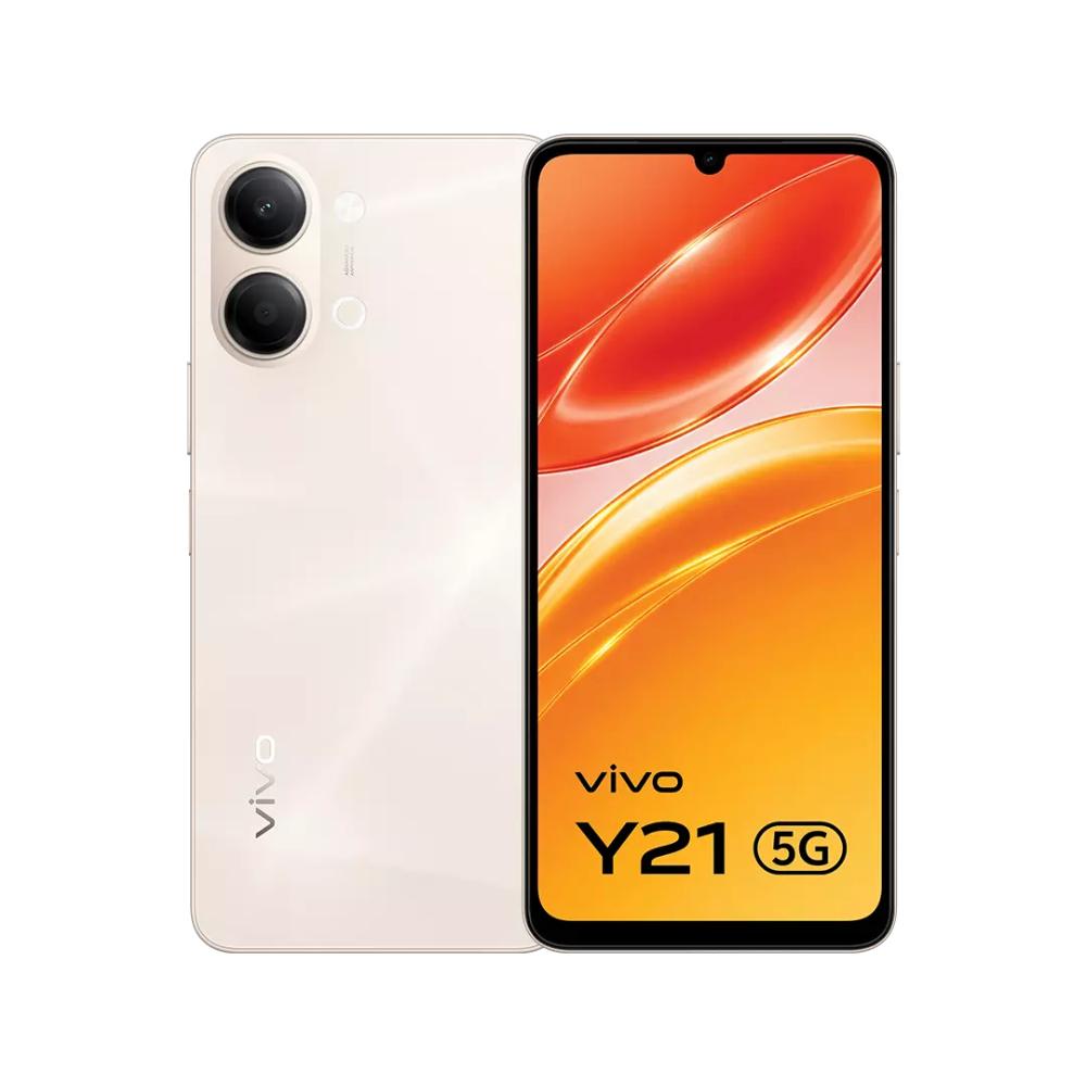 Vivo Y21 5G 128 GB, 4 GB RAM, Champagne Gold, Mobile Phone