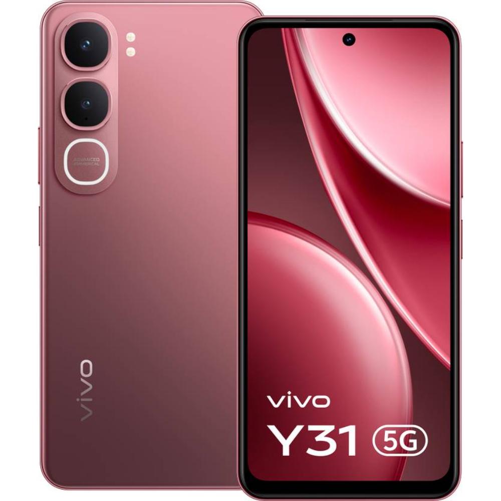 Vivo Y31 5G 128 GB, 6 GB RAM, Blush Red, Mobile Phone