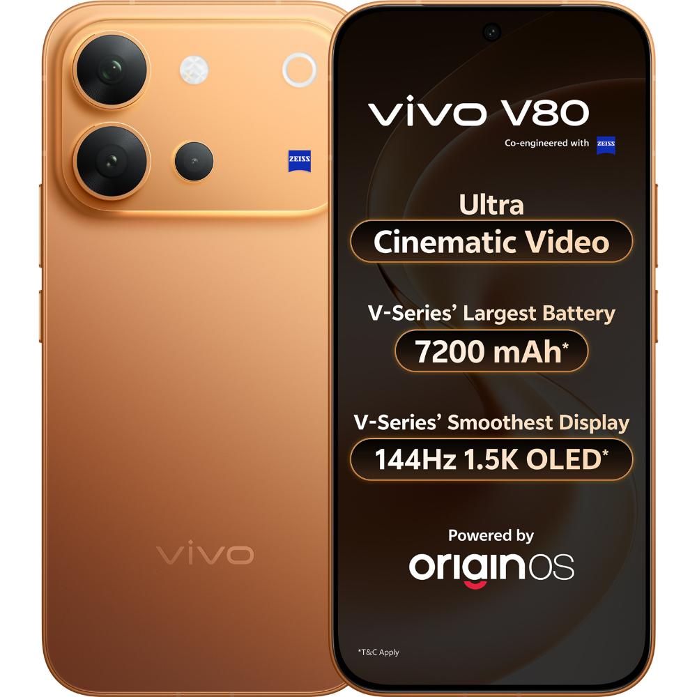Vivo V80 5G 128 GB, 8 GB RAM, Sunrise Anthem, Mobile Phone