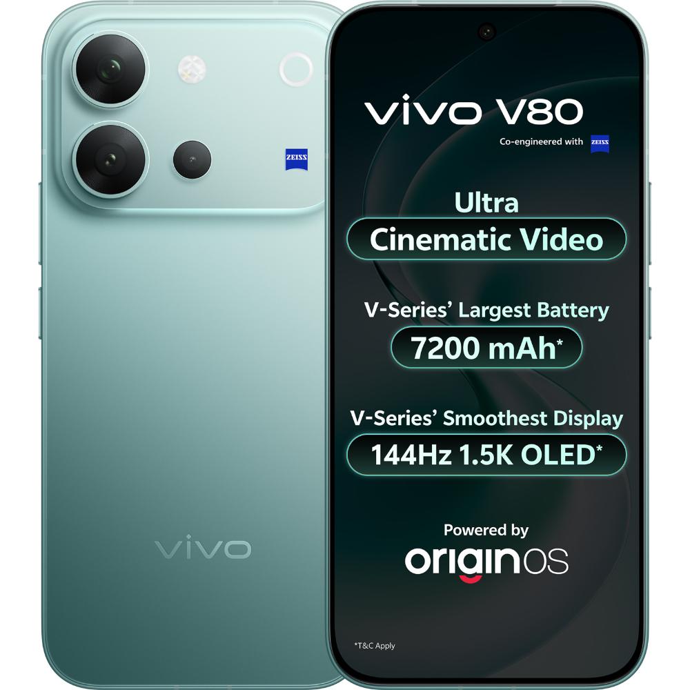 Vivo V80 5G 512 GB, 8 GB RAM, Horizon Blue, Mobile Phone