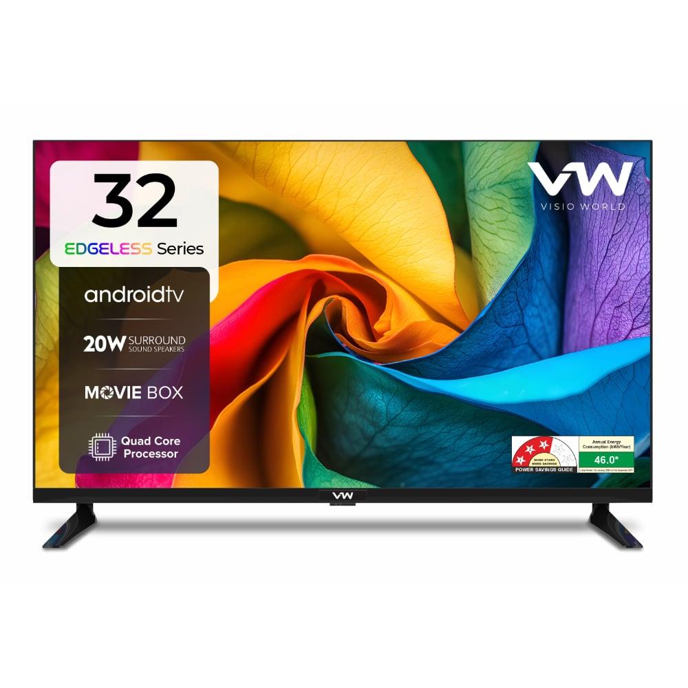 VW 80 cm (32 inches), HD Ready LED Smart Android TV, 2026 Edition, Black, VW32S