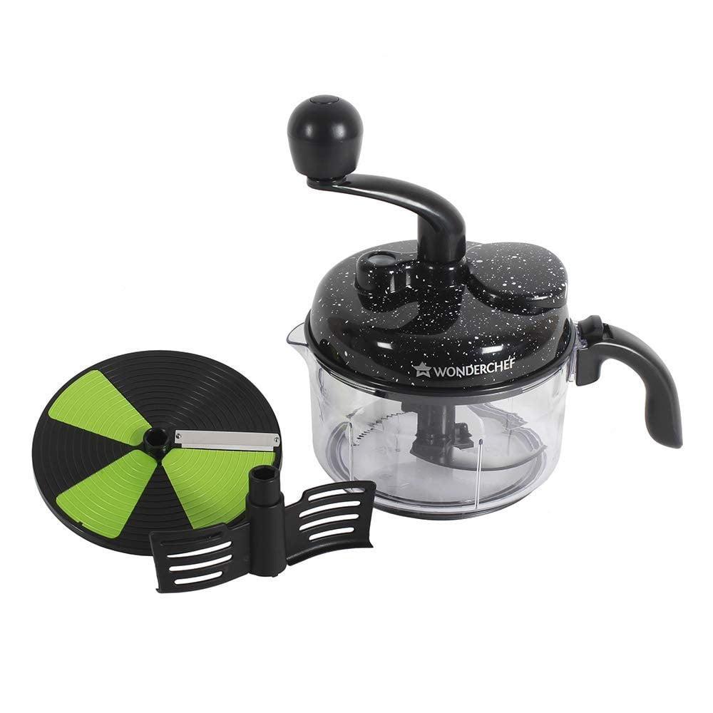 Wonderchef Turbo Food Processor, Dual Speed, Non-Slip Base, Black
