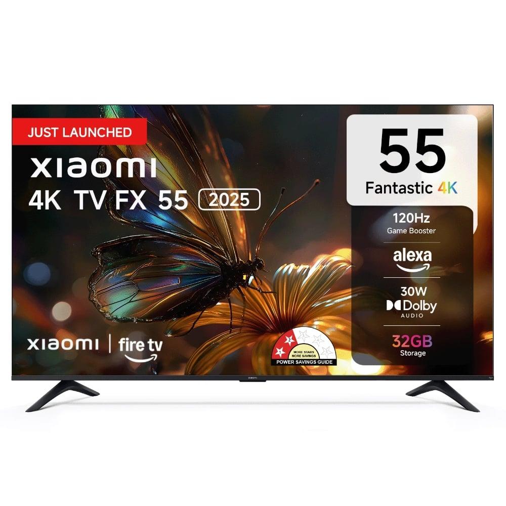 Xiaomi FX Series 139.7 cm (55 inch) 4K Ultra HD LED Smart Fire TV 2025 Edition with Alexa built-in, L55MB-FIN