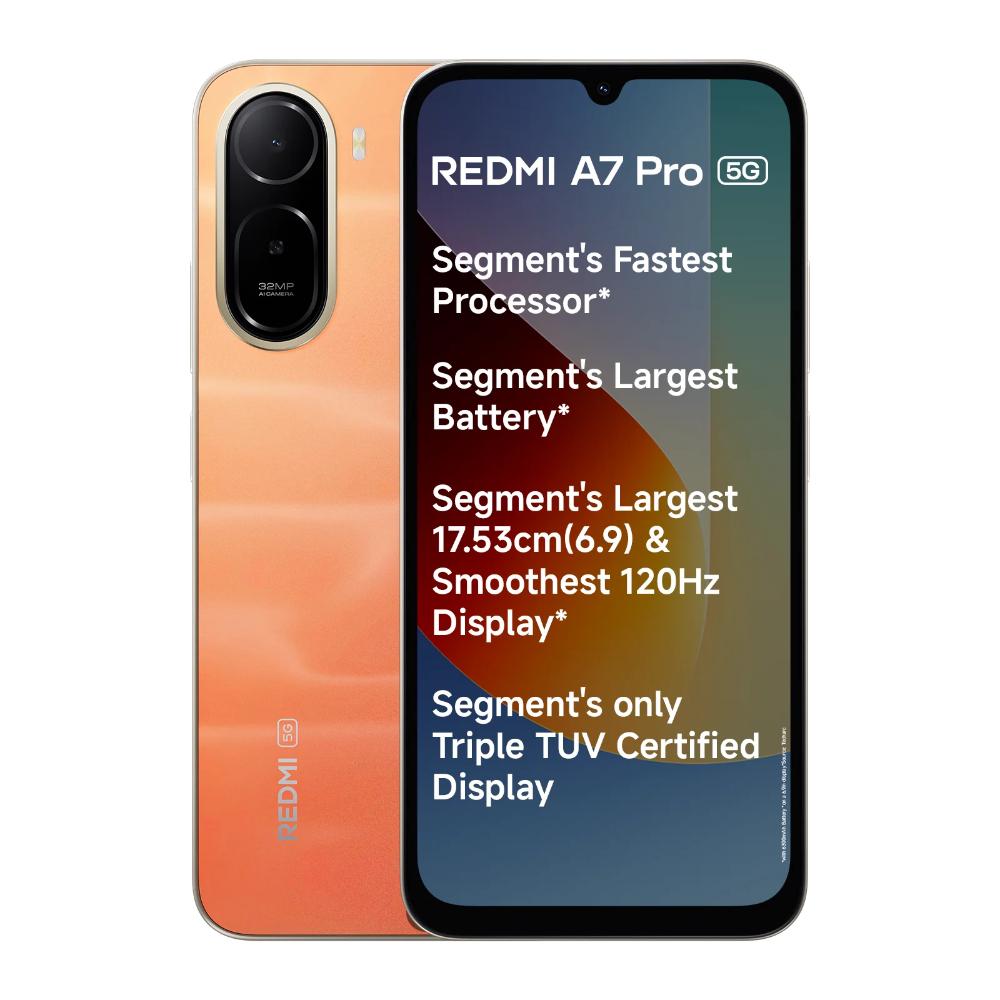 Redmi A7 Pro 5G 64 GB, 4 GB RAM, Orange, Mobile Phone