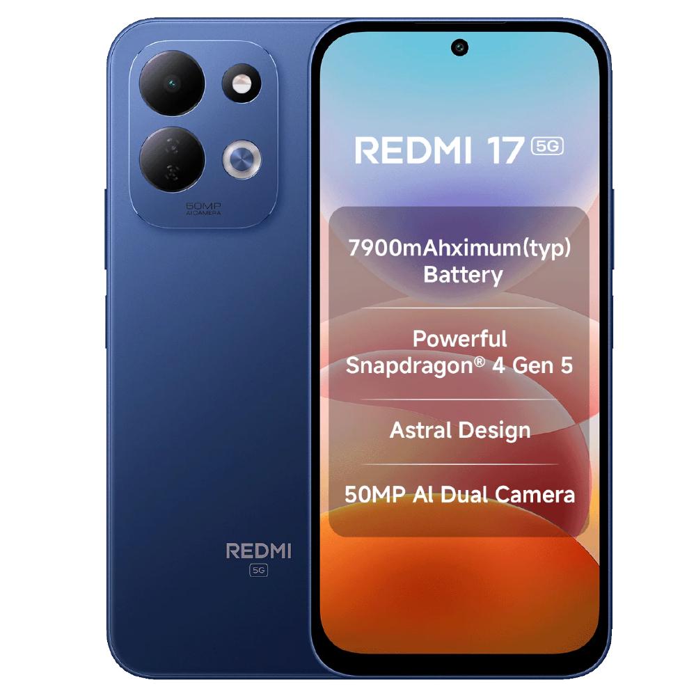 Redmi 17 5G 128 GB, 8 GB RAM, Endless Blue, Mobile Phone