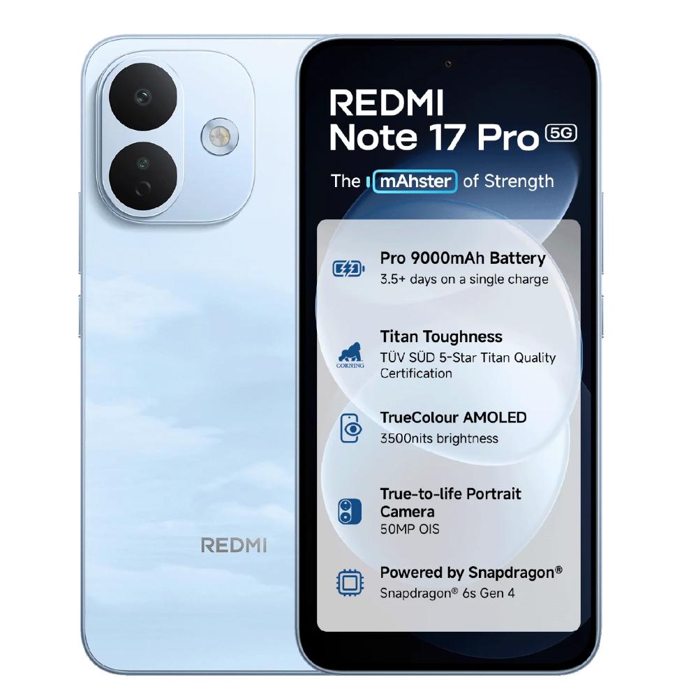 Redmi Note 17 Pro 5G 128 GB, 8 GB RAM, Blue, Mobile Phone