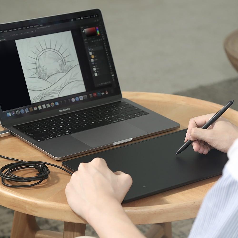 XP-Pen Star G960S Graphics Tablet 9 x 6 Inch Pen Tablet with 8192 Levels Pressure Sensitivity Battery-Free Stylus, 4 Customizable Shortcut Keys & Android Support