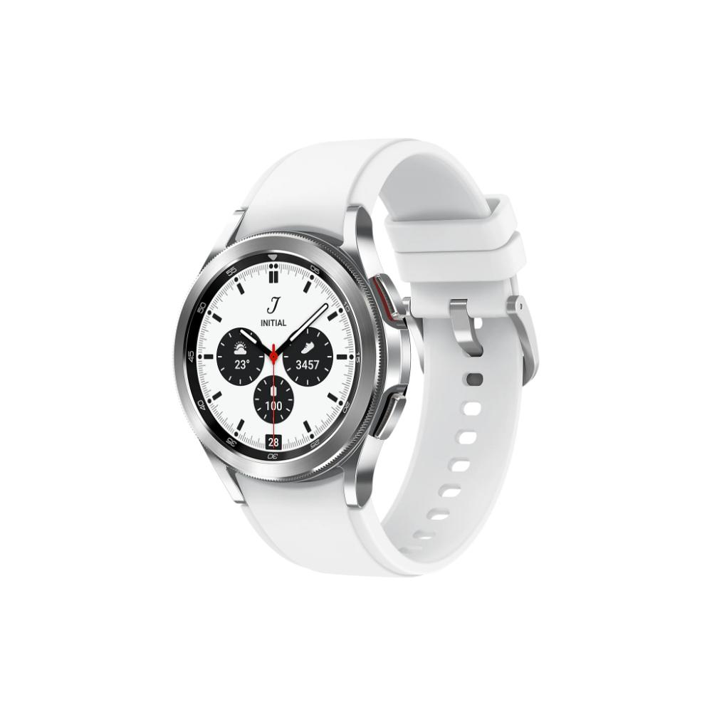 Samsung Galaxy Watch4 Classic Bluetooth, 42 mm with Sleep Monitor,  Compatible with Android Only, One Year Warranty (Silver) SM-R880NZSAINU