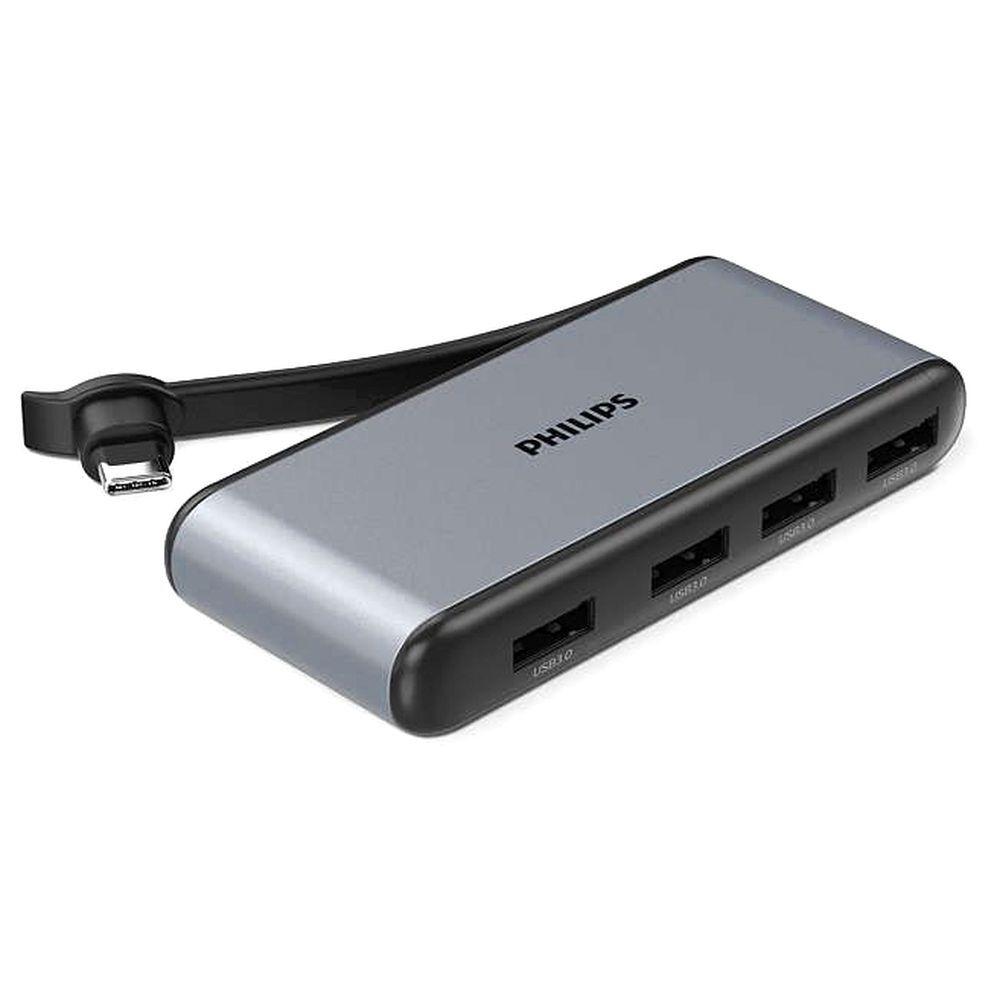 Buy Philips 4-in-1 USB Type-C Multiport Travel Hub, Silver at Best ...