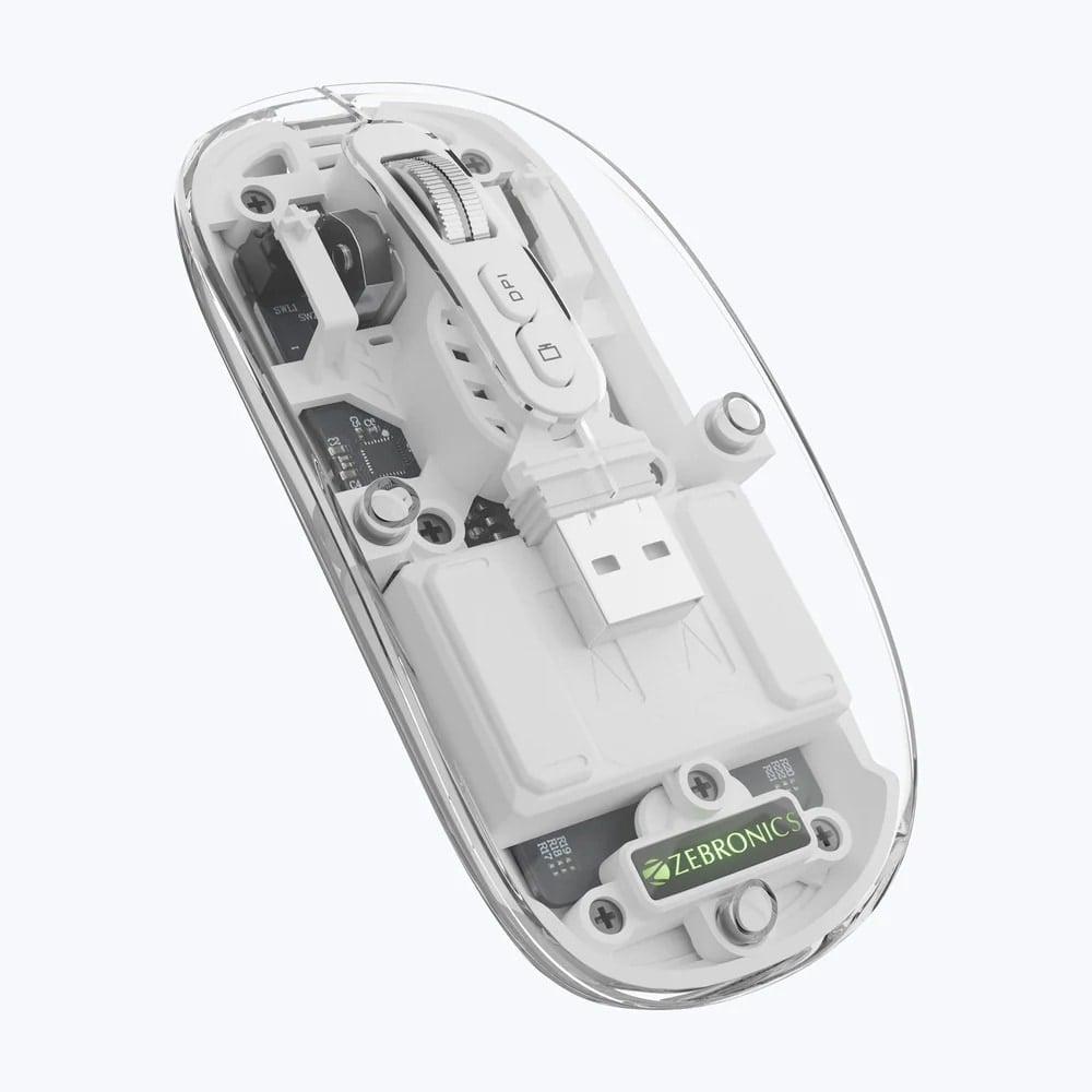 Zebronics Sheer Wireless Optical Mouse, White