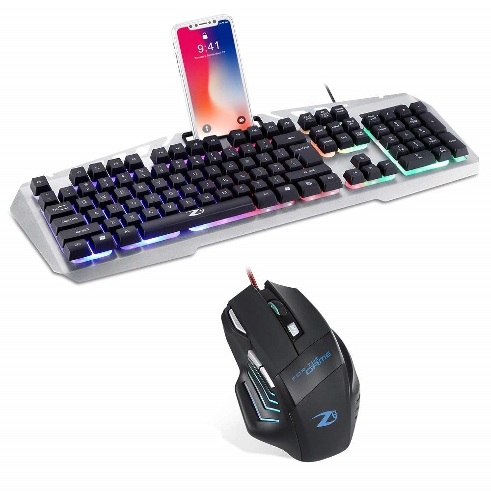 Zoook Combat Pro Zoook Wired Gaming Keyboard and Mouse Combo (Silver)