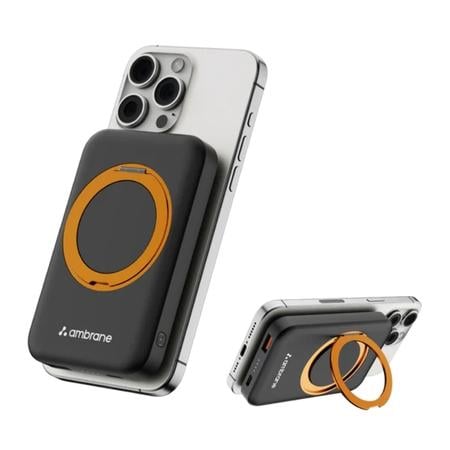 Buy Ambrane Aerosync Mount 10000mAh Wireless PowerBank Black at