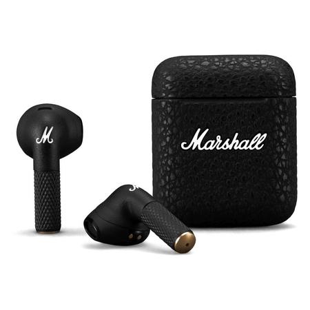 Marshall Minor III True Wireless Earbuds, 25 hrs of playtime, Intutive Touch Controls, IPX4 Water Resistance, 12 mm custom-tuned dynamic drivers, Black