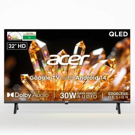 Acer 80.01 cm (32 inch) Ultra V Series HD Smart QLED Google TV with Android 14 (Black), AR32QDVGU2841BD