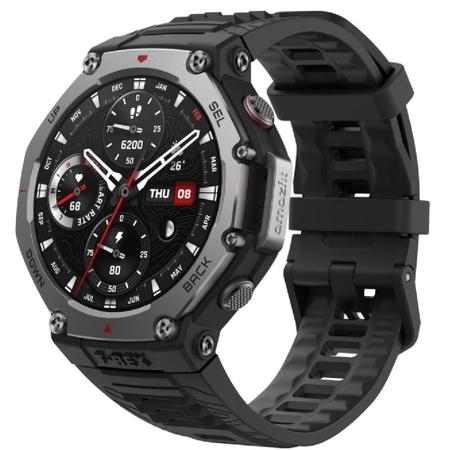 Amazfit T-Rex 3 Outdoor Rugged Military 48 mm Smart Watch Built in GPS, 2000 Nits Brightness, 27 Days Battery Life, Offline Maps, 10 ATM, AI Coach, for iOS & Android (Onyx) Amazfit T-Rex 3 Outdoor Rugged Military 48 mm Smart Watch Built in GPS, 2000 Nits Brightness, 27 Days Battery Life, Offline Maps, 10 ATM, AI Coach, for iOS & Android (Onyx)