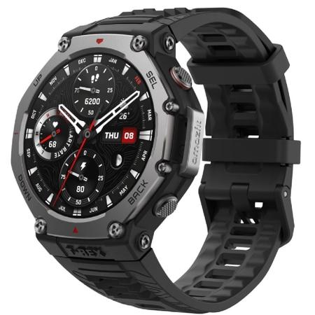 Amazfit T-Rex 3 Outdoor Rugged Military 48 mm Smart Watch Built in GPS, 2000 Nits Brightness, 27 Days Battery Life, Offline Maps, 10 ATM, AI Coach, for iOS & Android (Onyx) Amazfit T-Rex 3 Outdoor Rugged Military 48 mm Smart Watch Built in GPS, 2000 Nits Brightness, 27 Days Battery Life, Offline Maps, 10 ATM, AI Coach, for iOS & Android (Onyx)