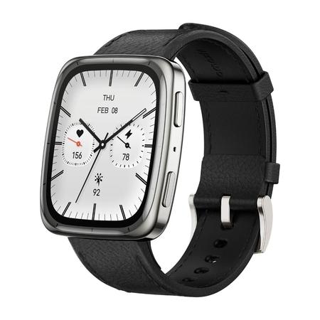 Amazfit Active 2 Square (Smartchoice), 2000 Nits Bright AMOLED Display, 10 Day Battery, Built in GPS, 5 ATM Water Resistant, Android & iPhone, Accurate Readings, BT Call, Sleep Monitor, Black Leather Amazfit Active 2 Square (Smartchoice), 2000 Nits Bright AMOLED Display, 10 Day Battery, Built in GPS, 5 ATM Water Resistant, Android & iPhone, Accurate Readings, BT Call, Sleep Monitor, Black Leather