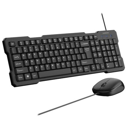 Ambrane KeyFlex Wired Keyboard and Mouse Combo, Black