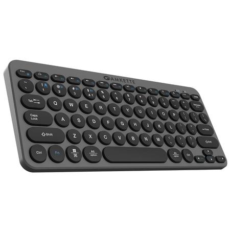 Amkette Optimus 4 in 1 Bluetooth Wireless Keyboard, Grey