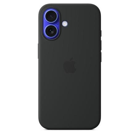 iPhone 16 Silicone Mobile Case with MagSafe, Black