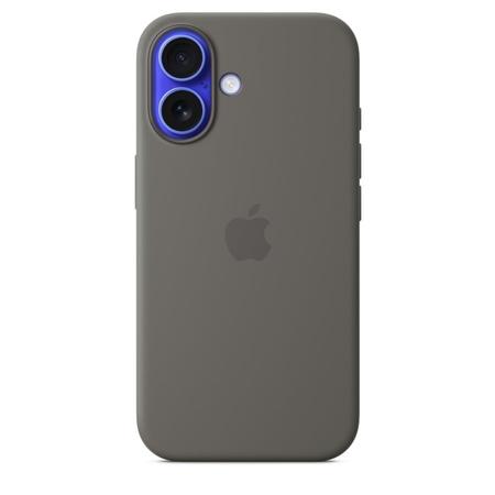 iPhone 16 Silicone Mobile Case with MagSafe, Stone Gray