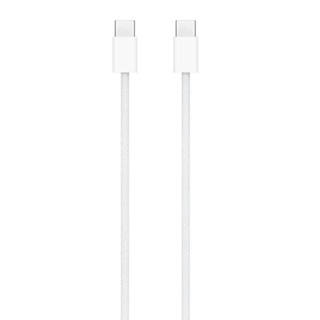 Apple 60 W Type-C to Type-C Charging Cable, 100 cm (1 m), Woven Design, Fast Charging, White Apple 60 W Type-C to Type-C Charging Cable, 100 cm (1 m), Woven Design, Fast Charging, White