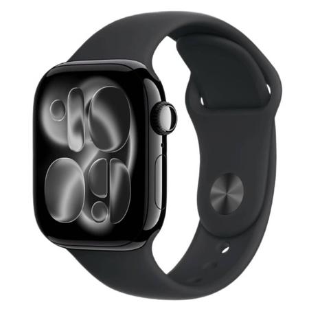 Apple Watch Series 11 GPS 42 mm Jet Black Aluminium Case with Black Sport Band - S/M